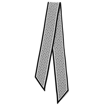 The Skinny Scarf - Black & Silver