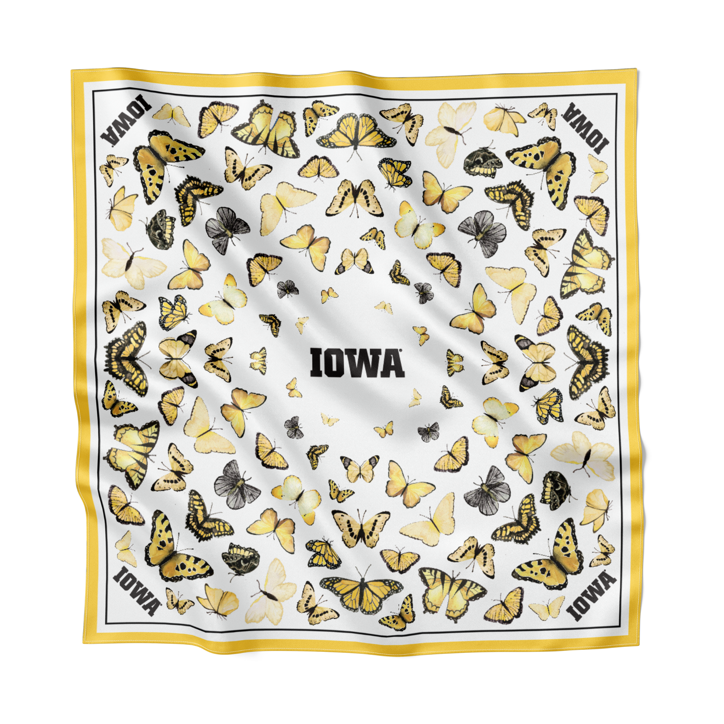 University of Iowa Square Silk Scarf