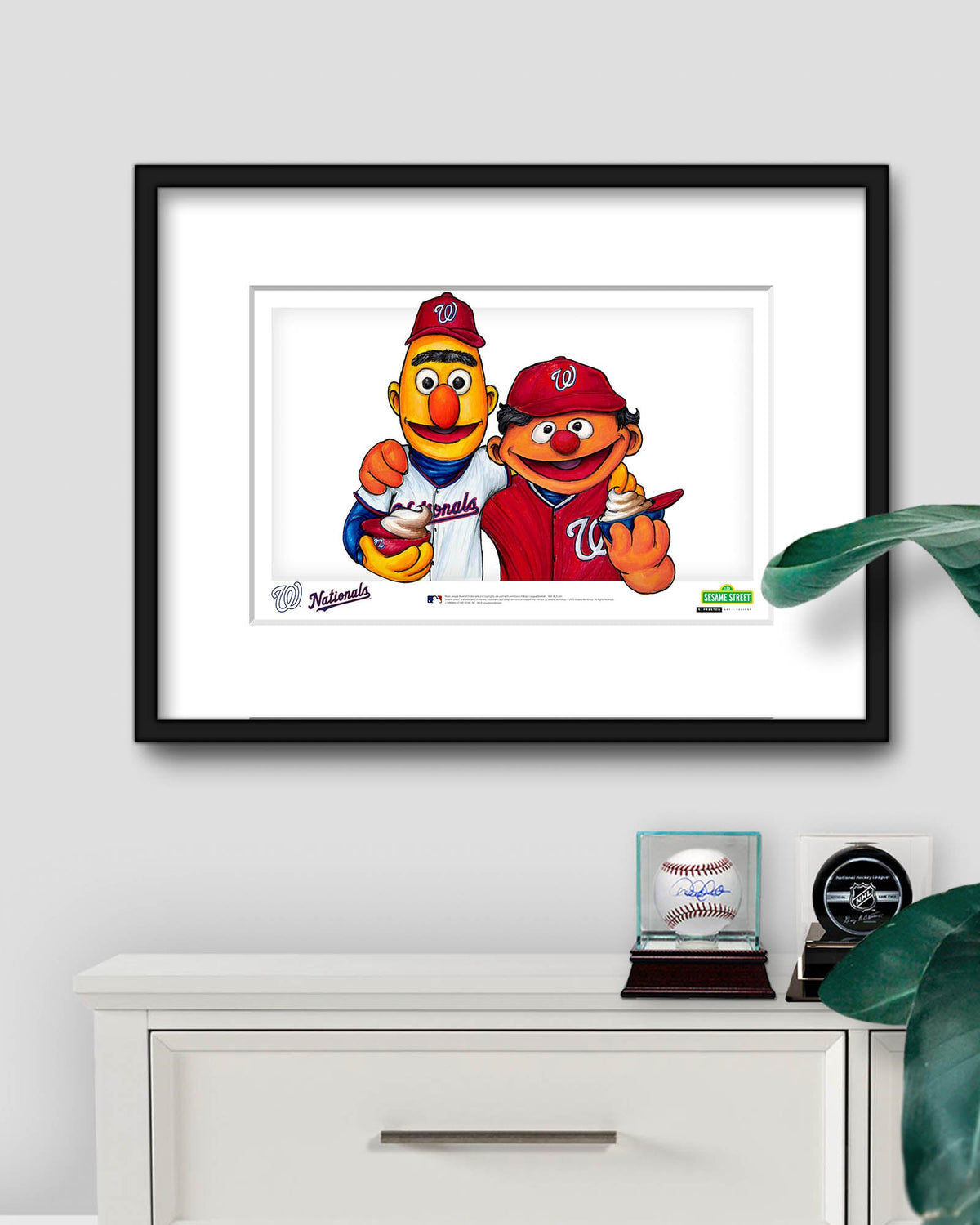 Bert and Ernie x MLB Nationals Limited Edition Art Print
