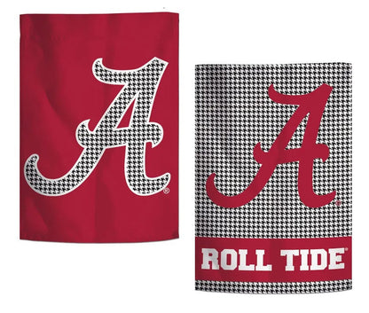 Alabama Crimson Tide Houndstooth 2 Sided Garden Flag