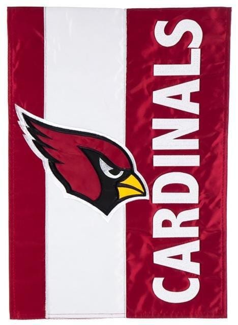 Arizona Cardinals Garden Flag 2 Sided Applique Embellished