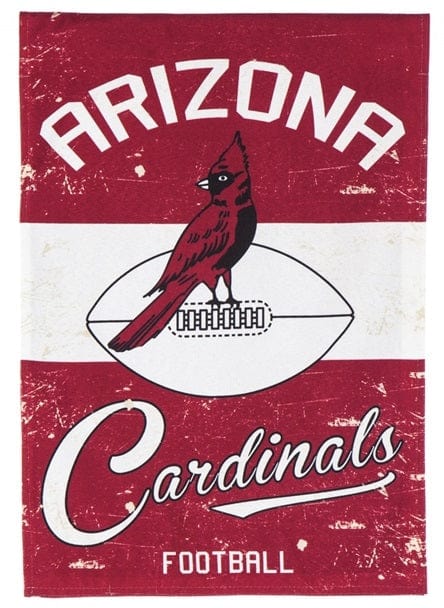 Arizona Cardinals Garden Flag Distressed Throwback Logo