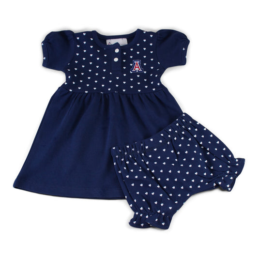 Arizona Girl's Heart Dress with Bloomers