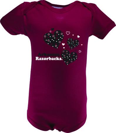 Arkansas Infant Lap Shoulder Creeper Print
