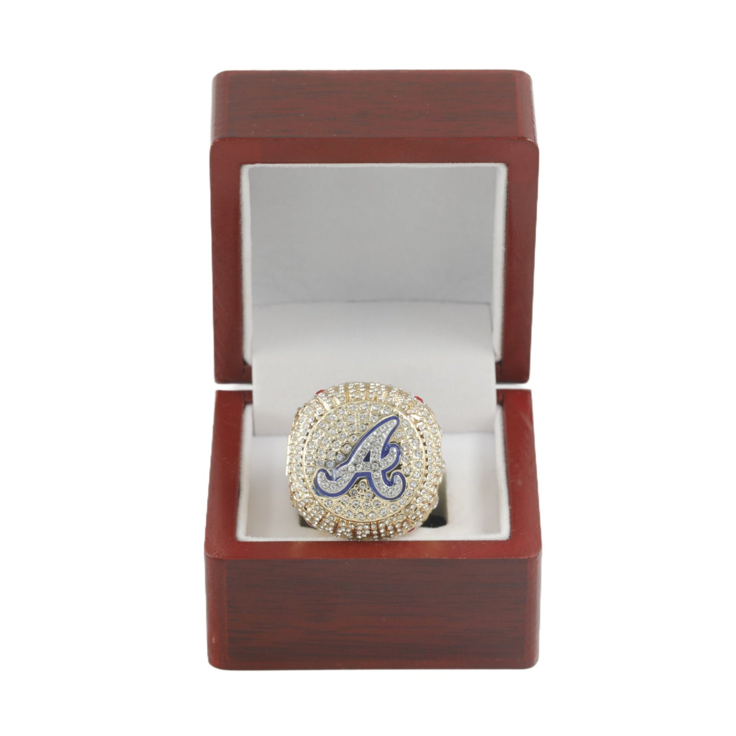 2021 Atlanta Baseball Championship Ring Replica – Fan Collectible Gift with Wooden Box