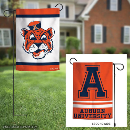 Auburn Tigers Garden Flag 2 Sided Vintage Logo