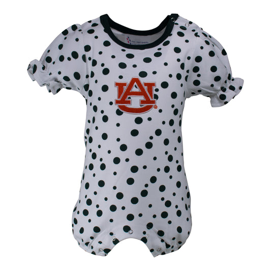 Auburn Polka Dot Girl's Romper