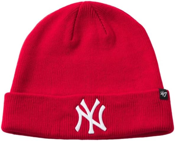 47 MLB New York Yankees Cuffed Knit Winter Hat Red