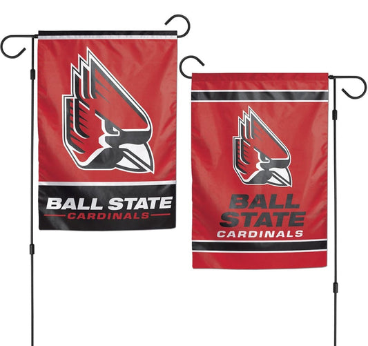 Ball State Cardinals Garden Flag 2 Sided Logo