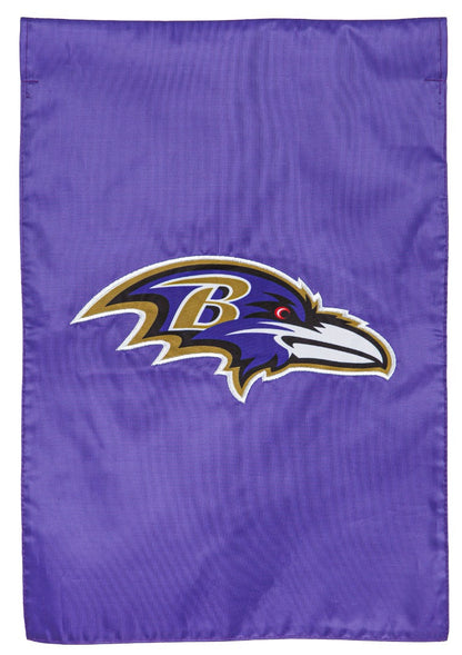 Baltimore Ravens Garden Flag 2 Sided Applique Logo