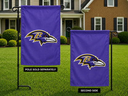 Baltimore Ravens Garden Flag 2 Sided Applique Logo