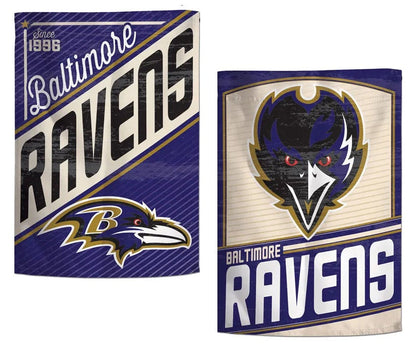 Baltimore Ravens Garden Flag 2 Sided Retro Logo