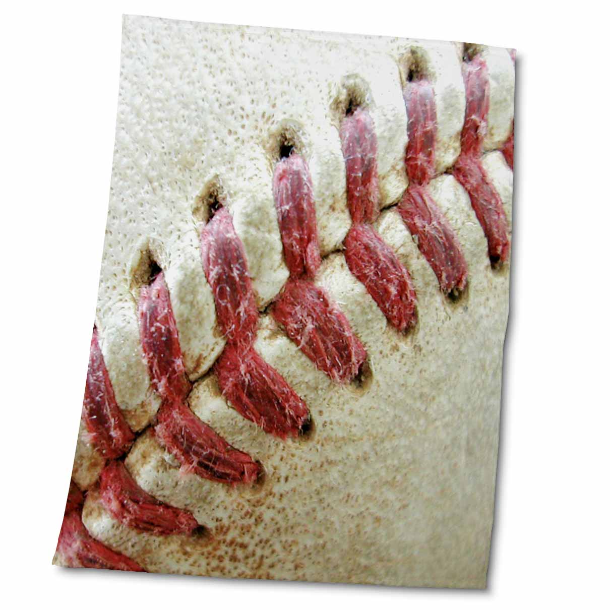 3dRose Florene Sports - Closeup Red Seams On Baseball - Towels (twl-47841)
