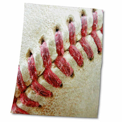 3dRose Florene Sports - Closeup Red Seams On Baseball - Towels (twl-47841)