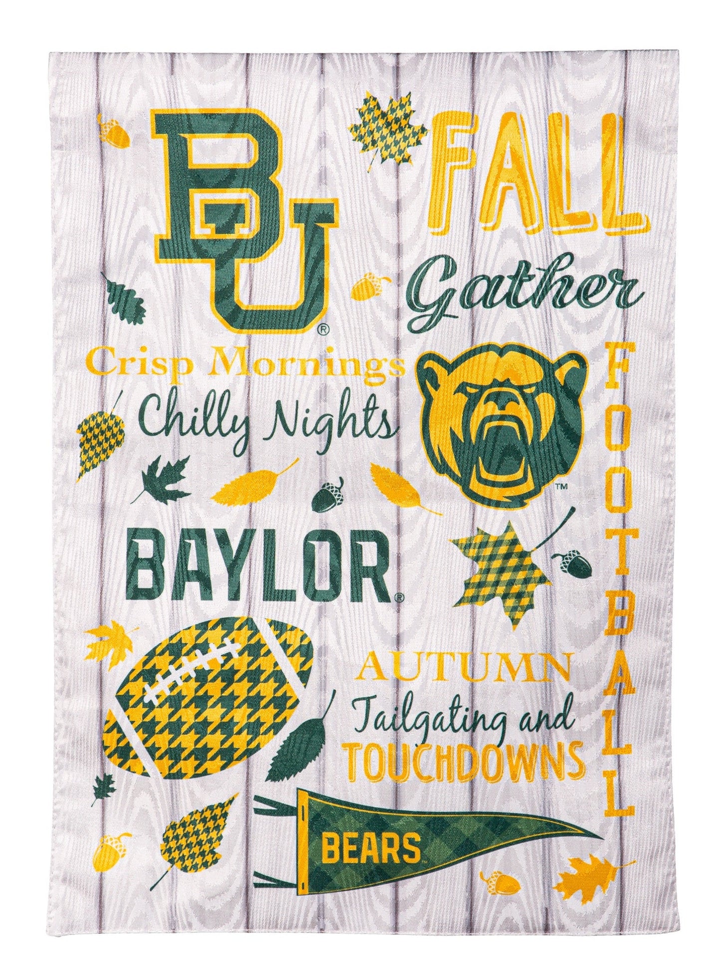 Baylor Fall 2 Sided Garden Flag