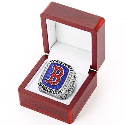 2018 Boston Baseball Championship Ring Replica – Fan Exclusive Memorial Collectible Gift with Wooden Box