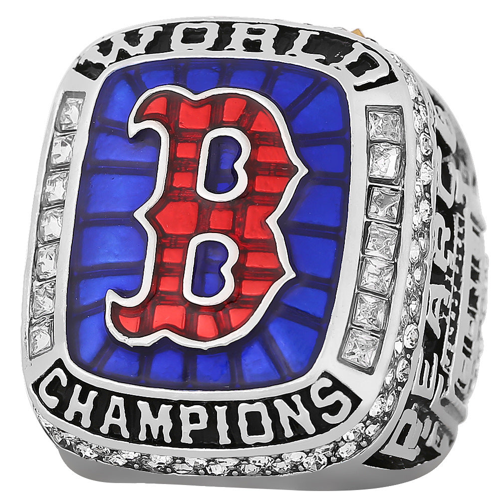 2018 Boston Baseball Championship Ring Replica – Fan Exclusive Memorial Collectible Gift with Wooden Box