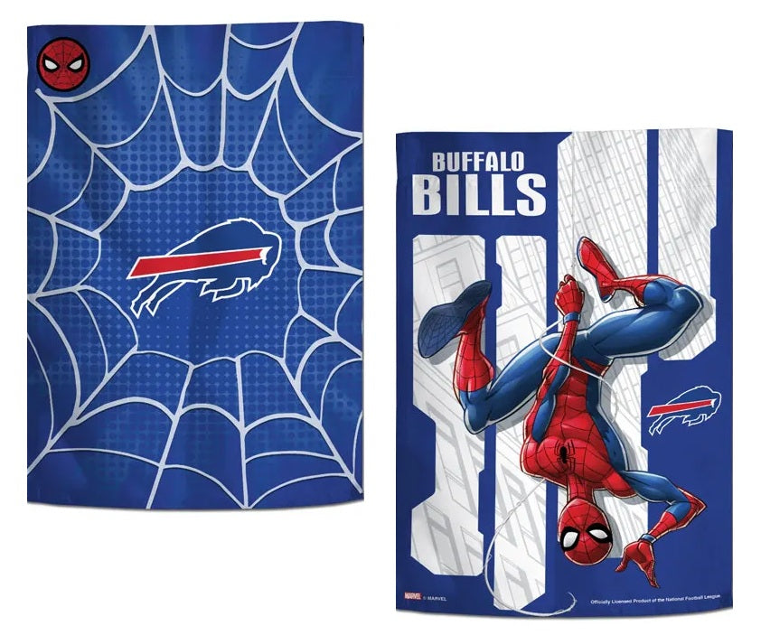 Buffalo Bills Garden Flag 2 Sided Spiderman