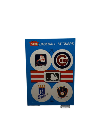 Fleer Atlanta Braves Chicago Cubs Kansas City Royals Milwaukee Brewers Baseball Stickers