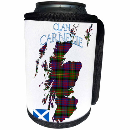 3dRose Outline of Scotland with the Carnegie clan family... - Can Cooler Bottle Wrap (cc-379632)