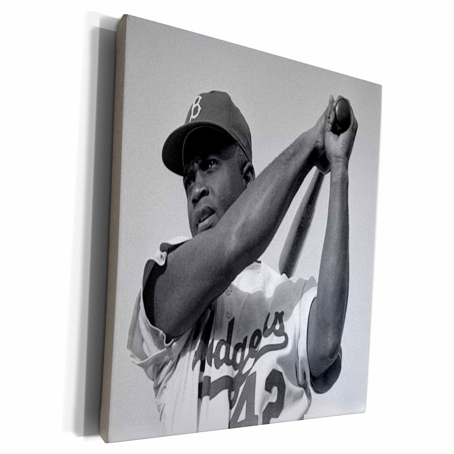 3dRose Picture Of Jackie Of The Brooklyn Dodgers - Museum Grade Canvas Wrap (cw_80393)