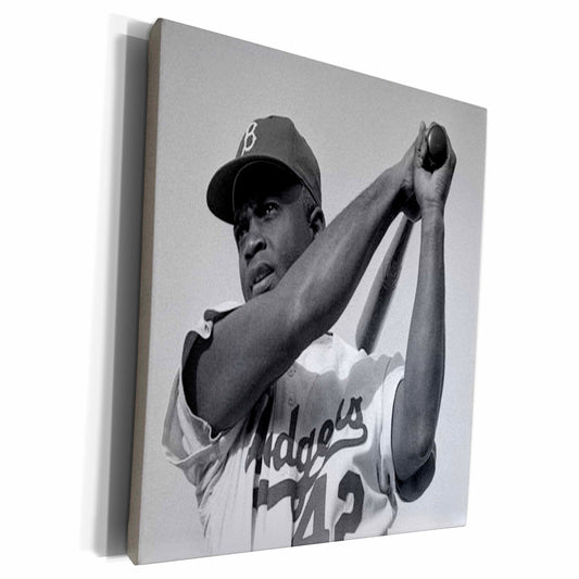 3dRose Picture Of Jackie Of The Brooklyn Dodgers - Museum Grade Canvas Wrap (cw_80393)