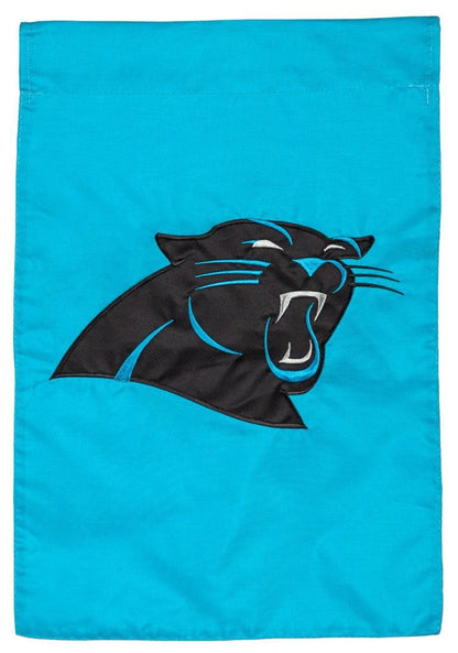 Carolina Panthers Garden Flag 2 Sided Applique