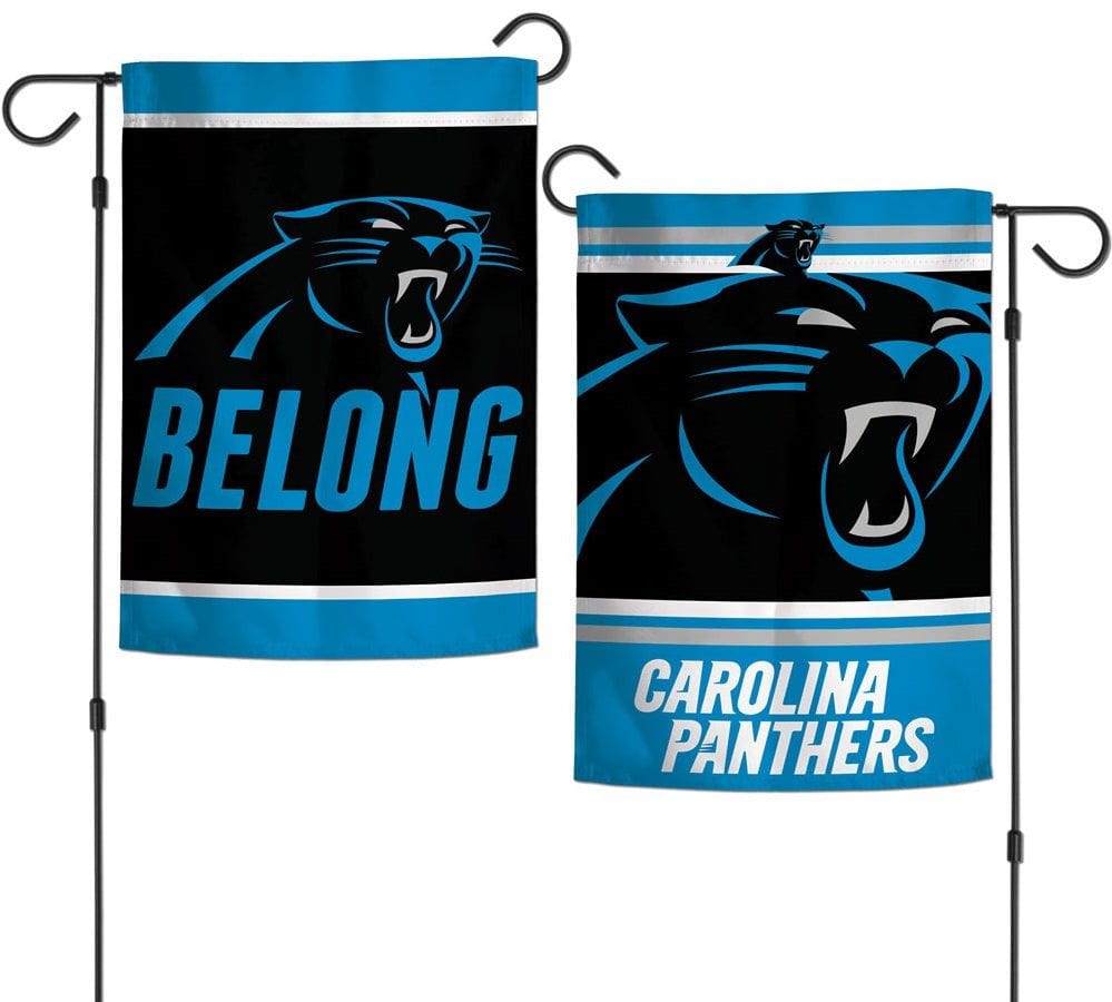 Carolina Panthers Belong Slogan 2 Sided Garden Flag