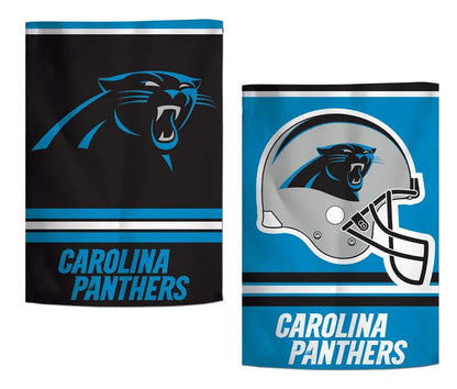 Carolina Panthers Garden Flag 2 Sided Helmet Logo