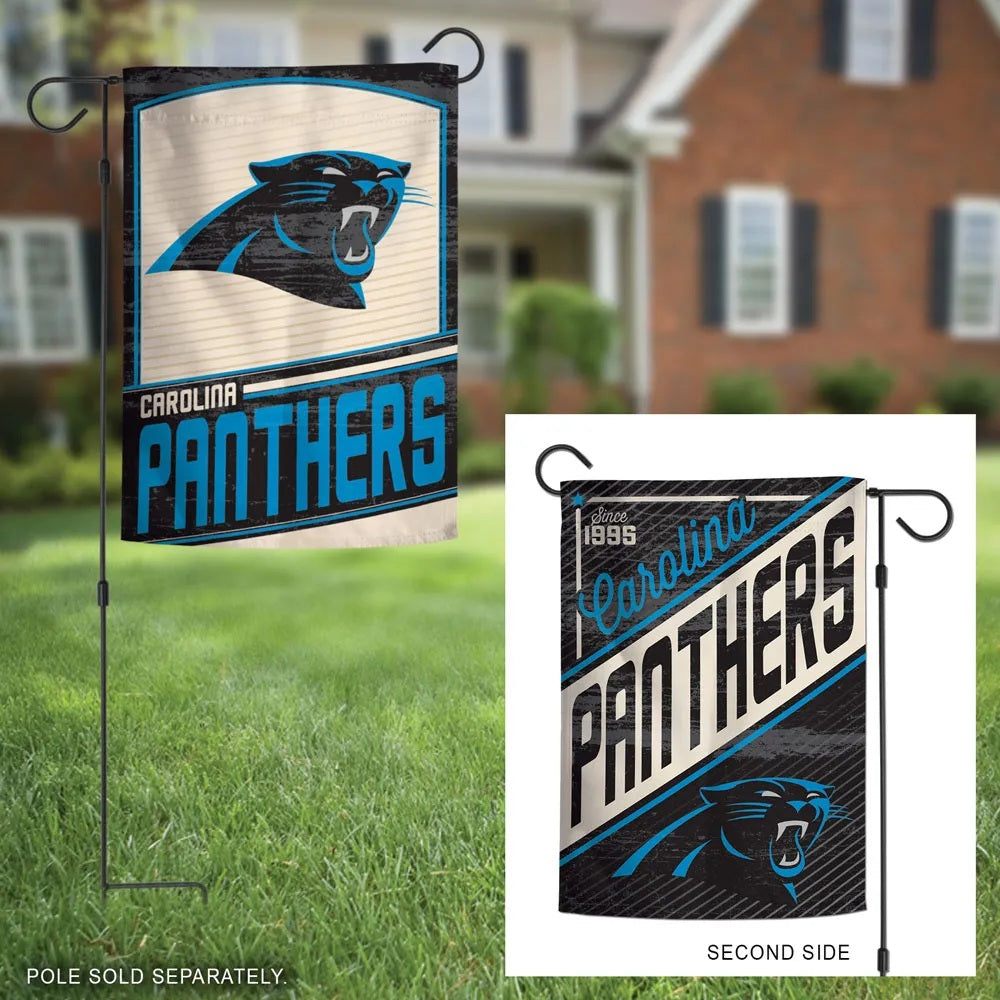 Carolina Panthers Retro 2 Sided Garden Flag