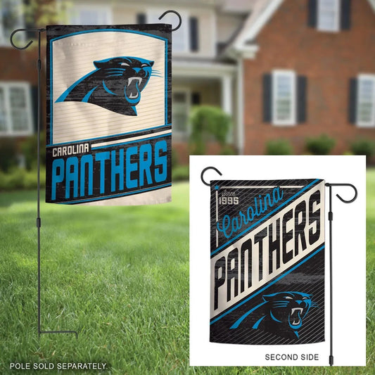 Carolina Panthers Retro 2 Sided Garden Flag