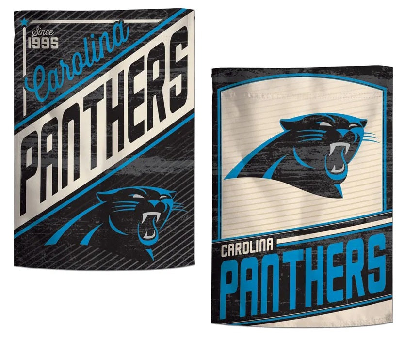 Carolina Panthers Retro 2 Sided Garden Flag