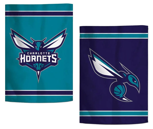 Charlotte Hornets Garden Flag 2 Sided Logo