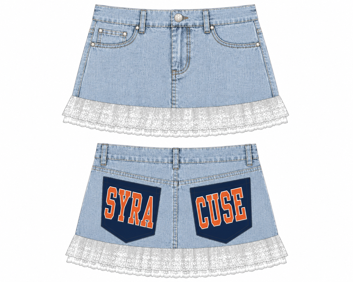Syracuse Pocket Mini Denim Skirt (2 pocket)