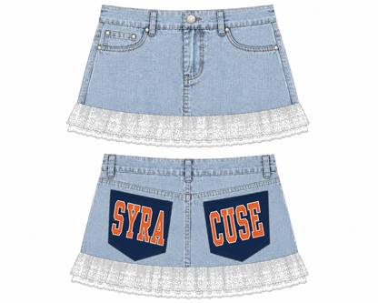 Syracuse Pocket Mini Denim Skirt (2 pocket)