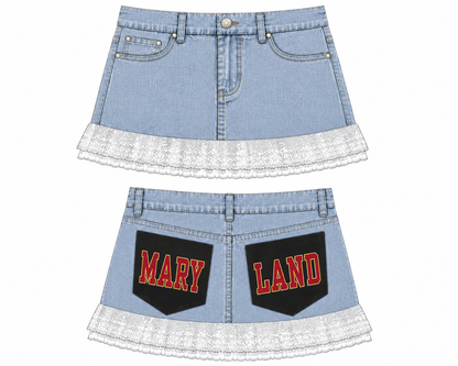 Maryland Vintage Denim Skirt (2 pocket)