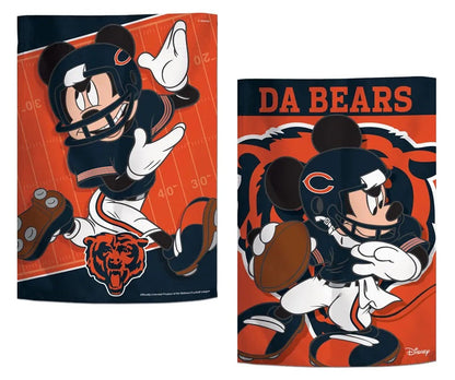 Chicago Bears Garden Flag 2 Sided Mickey Mouse Da Bears