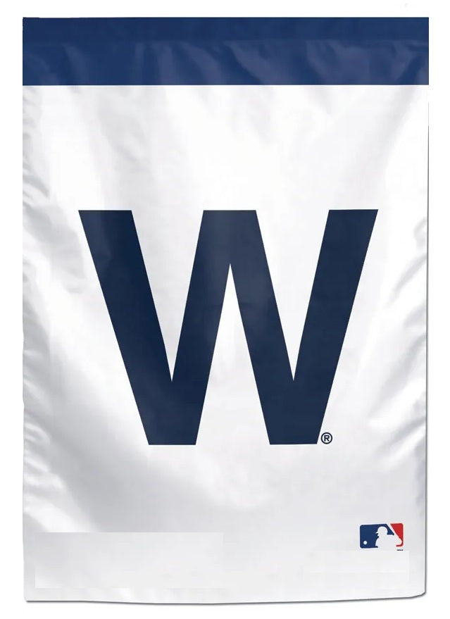 Chicago Cubs Garden Flag 2 Sided W Cubs Win