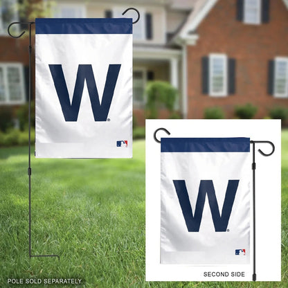 Chicago Cubs Garden Flag 2 Sided W Cubs Win