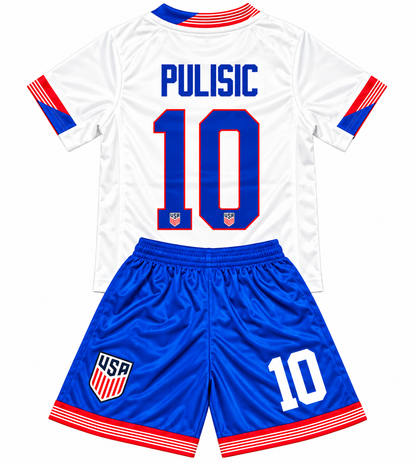 Christian Pulisic USA Kids Soccer Jersey Set Football Youth Toddler