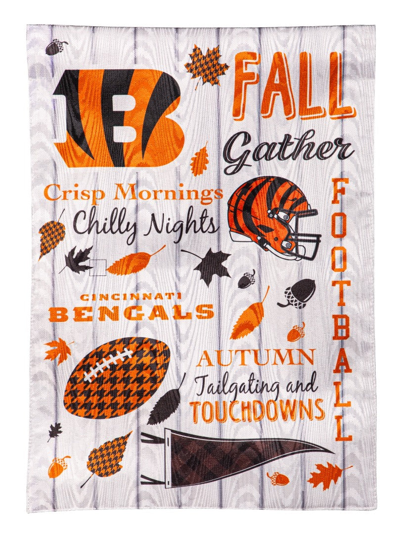 Cincinnati Bengals Fall Garden Flag 2 Sided