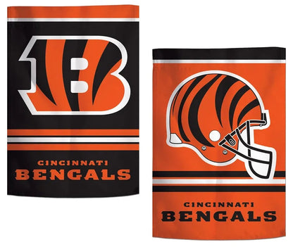 Cincinnati Bengals Garden Flag 2 Sided Helmet Logo