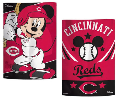 Cincinnati Reds 2 Sided Mickey Mouse Garden Flag