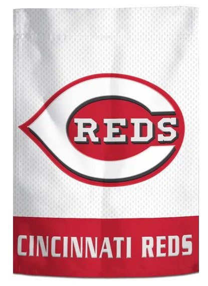 Cincinnati Reds Embroidered Garden Flag 2 Sided