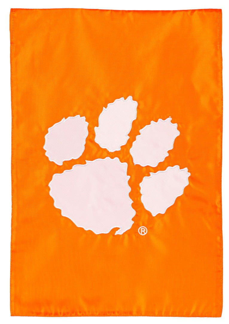 Clemson Tigers Garden Flag 2 Sided Applique Logo
