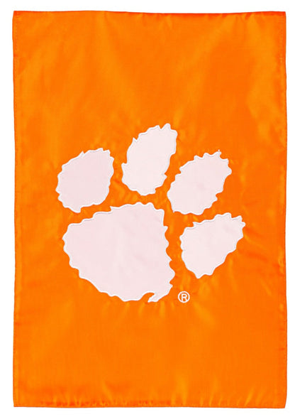 Clemson Tigers Garden Flag 2 Sided Applique Logo