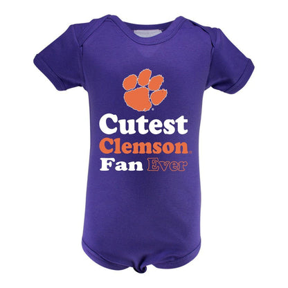 Clemson Infant Lap Shoulder Creeper Print