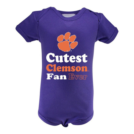 Clemson Infant Lap Shoulder Creeper Print
