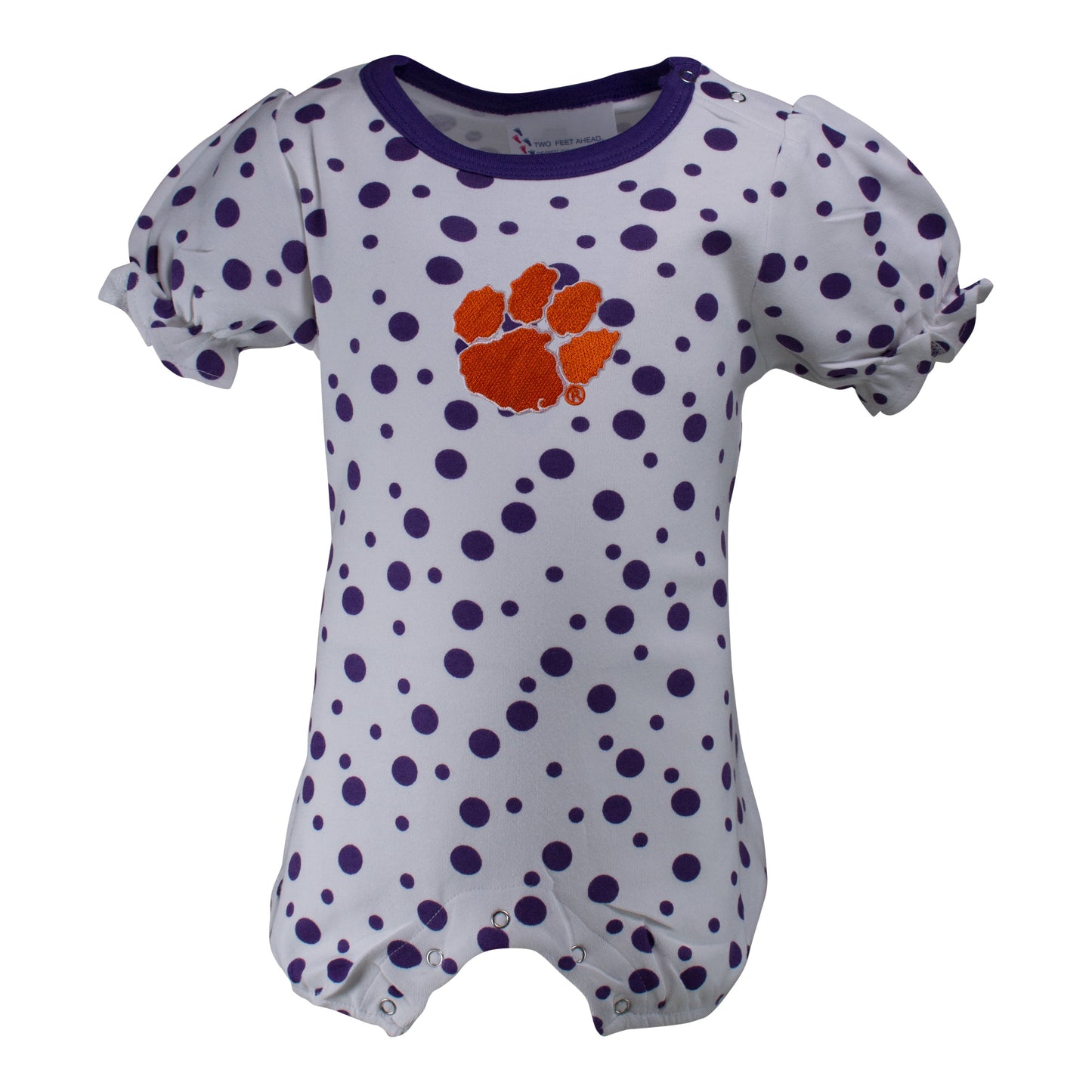 Clemson Polka Dot Girl's Romper