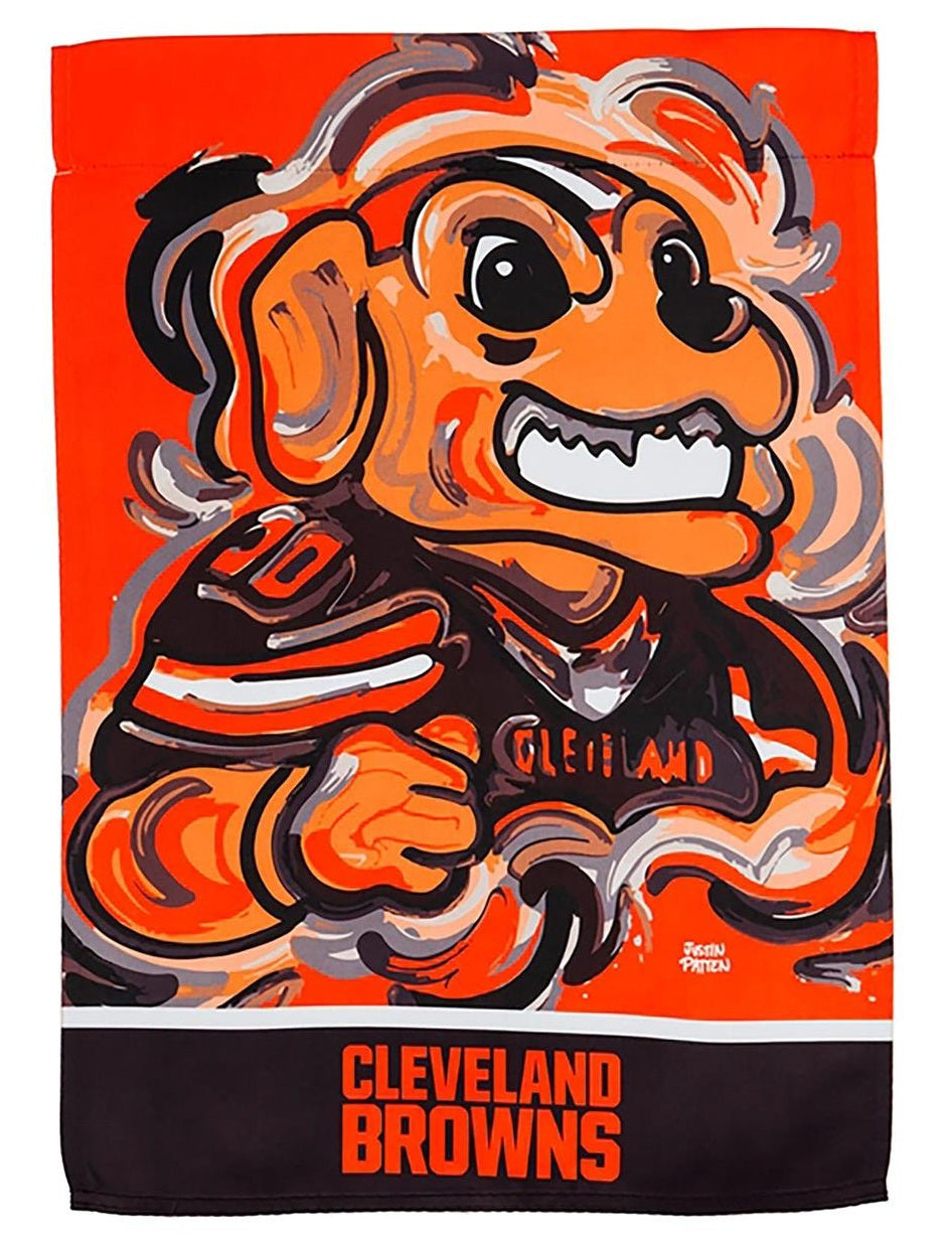 Cleveland Browns 2 Sided Justin Patten Garden Flag